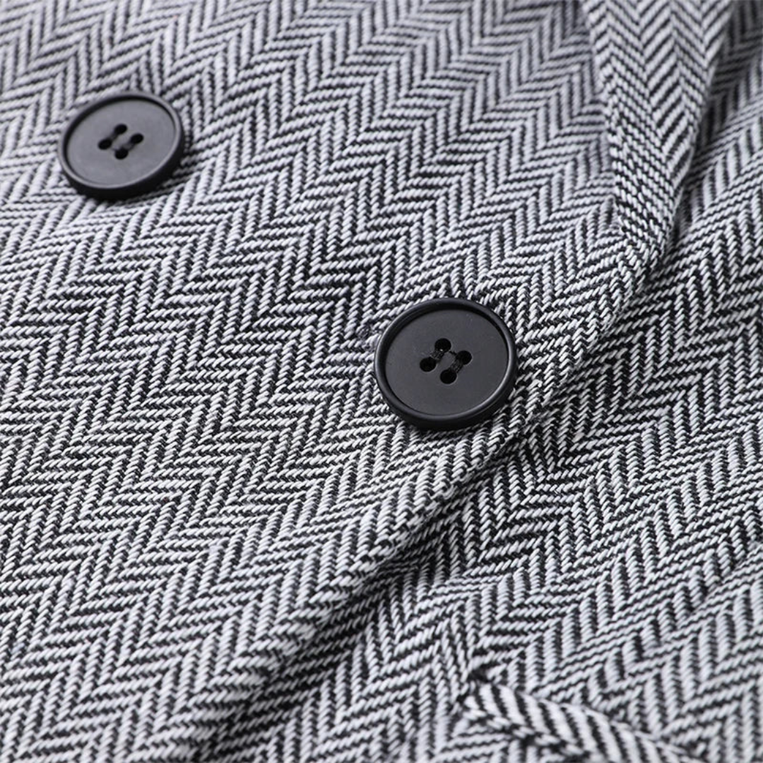 Ivory - Fishbone Crisp 3-Piece Suit