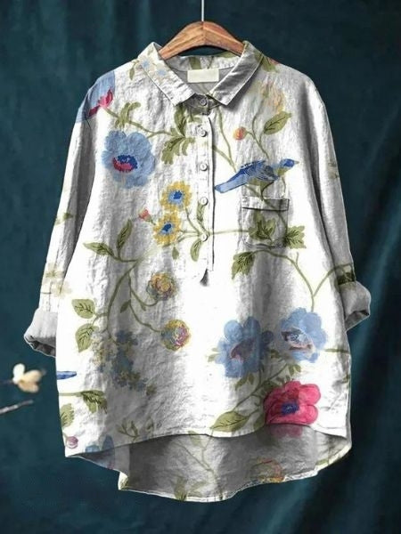 Lila - Elegancka bluzka w kwiaty