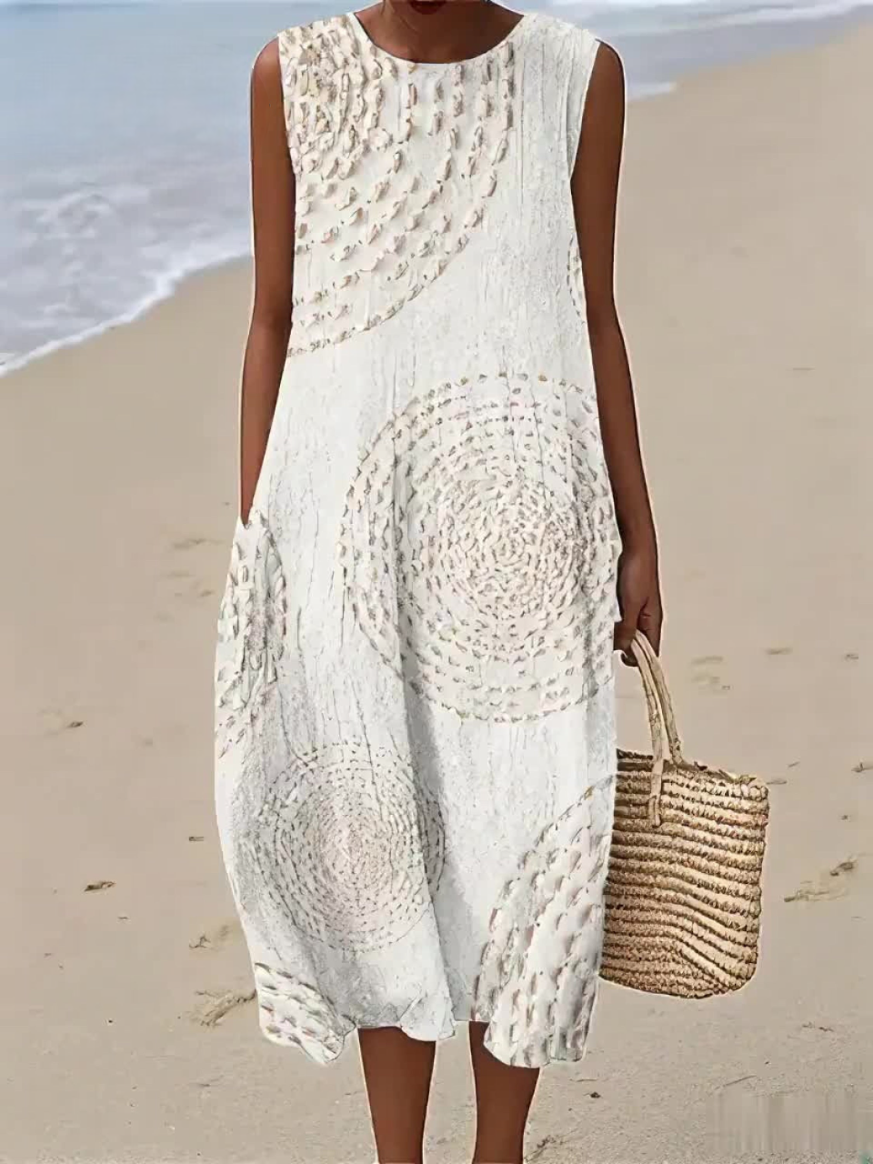 Letnia sukienka plażowa midi