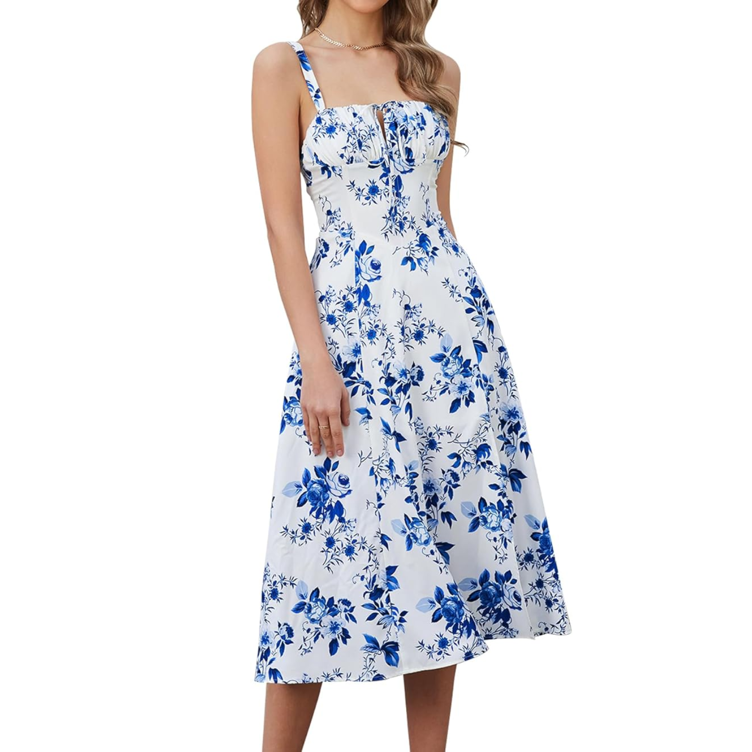 Tirzah - Zwiewna sukienka typu slip z falbanami w stylu boho