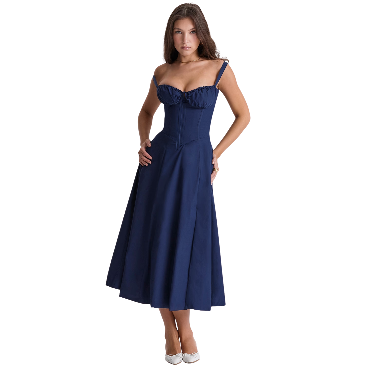Tirzah - Zwiewna sukienka typu slip z falbanami w stylu boho