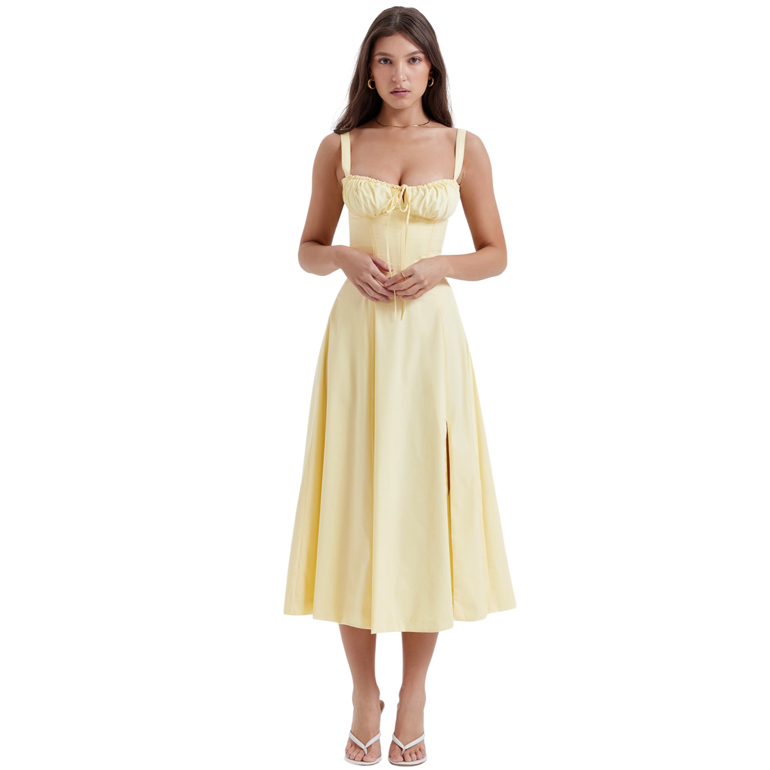 Tirzah - Zwiewna sukienka typu slip z falbanami w stylu boho