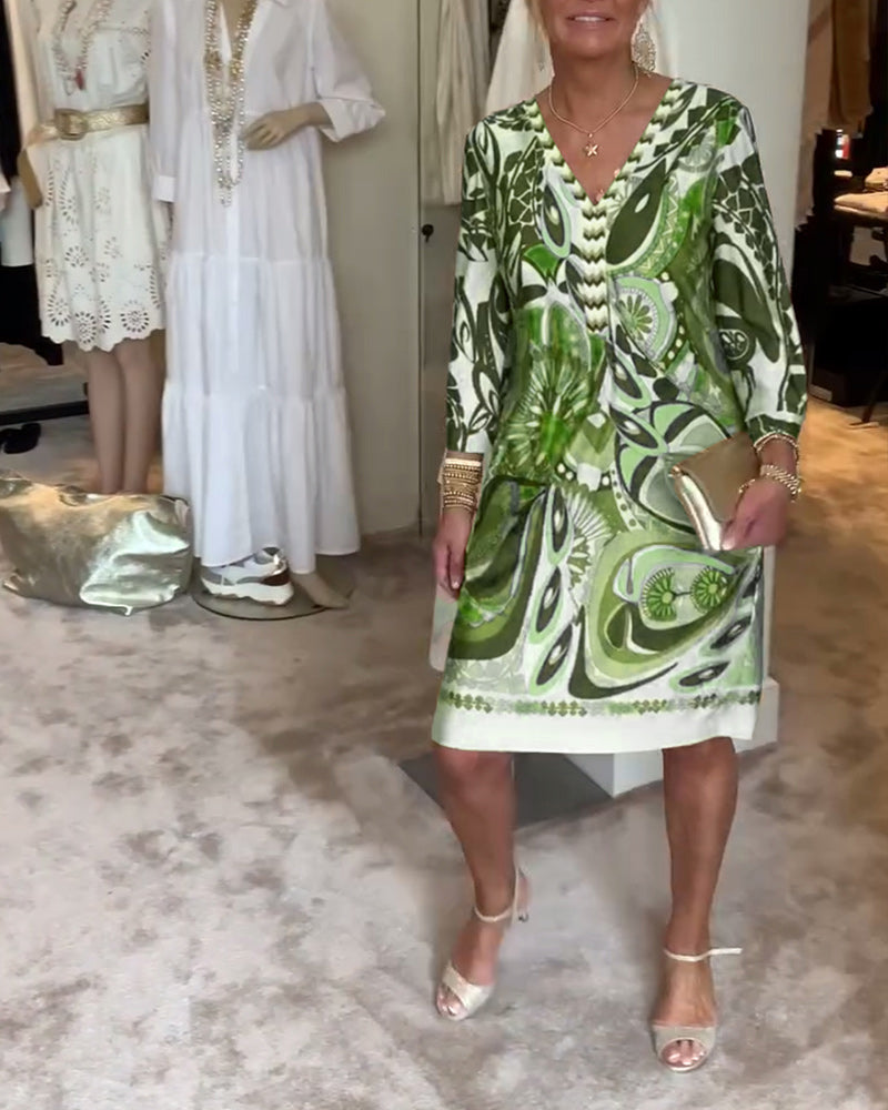 Mariane - Sukienka w kwiatowy wzór w stylu retro
