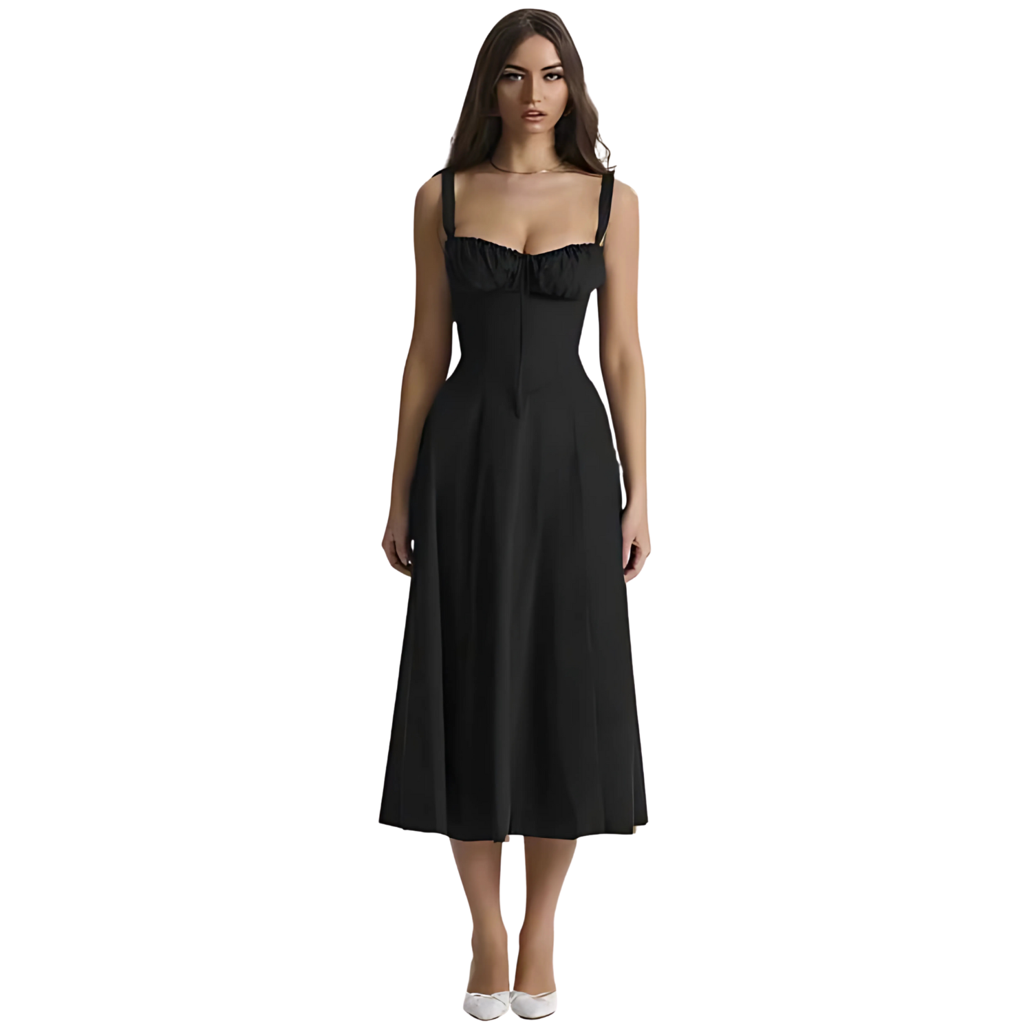 Tirzah - Zwiewna sukienka typu slip z falbanami w stylu boho