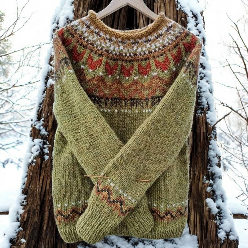 Natalie - Multicolor Knit Pullover Sweater