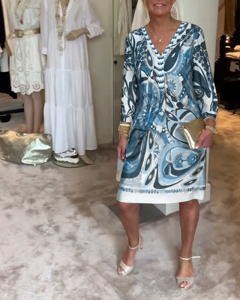 Mariane - Sukienka w kwiatowy wzór w stylu retro