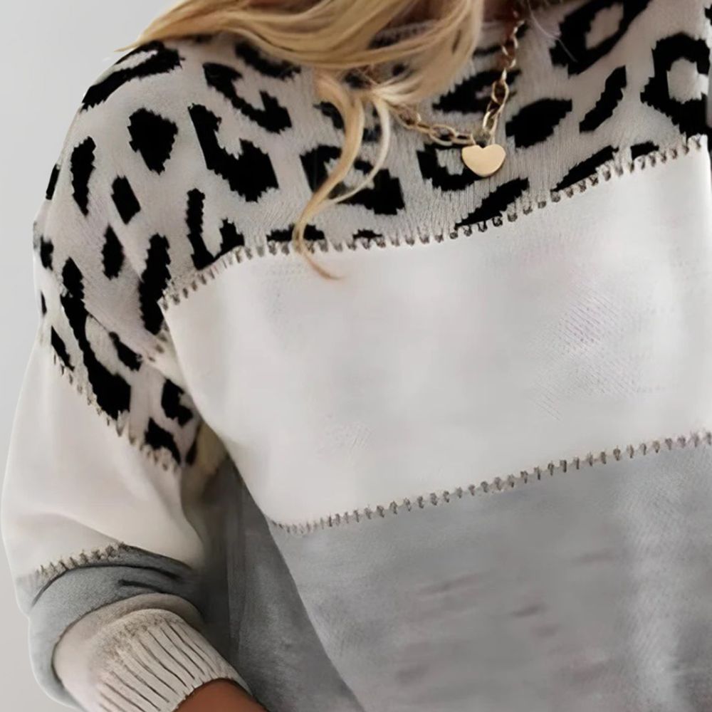 Cheyenne - Bluza z kapturem w stylu casualowym z nadrukiem lamparta