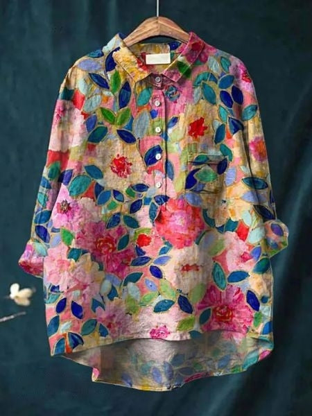 Lila - Elegancka bluzka w kwiaty
