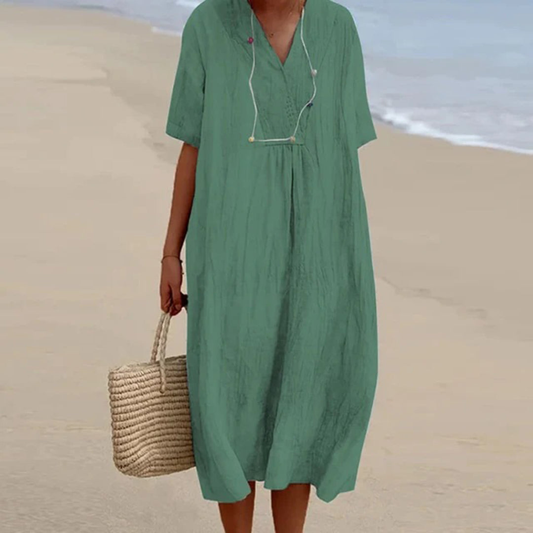 Quinley - Lekka sukienka maxi dla kobiet inspirowana stylem vintage