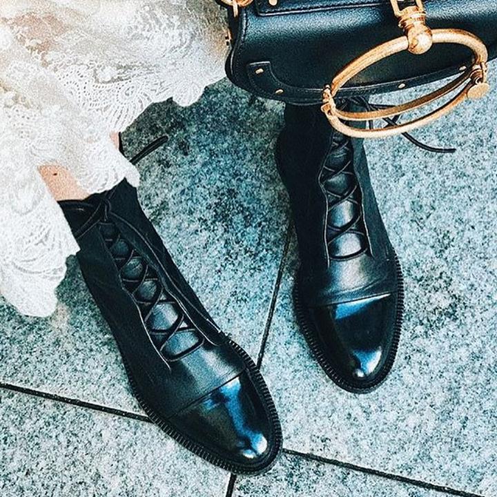 Harper - Lace-Up Heeled Boots