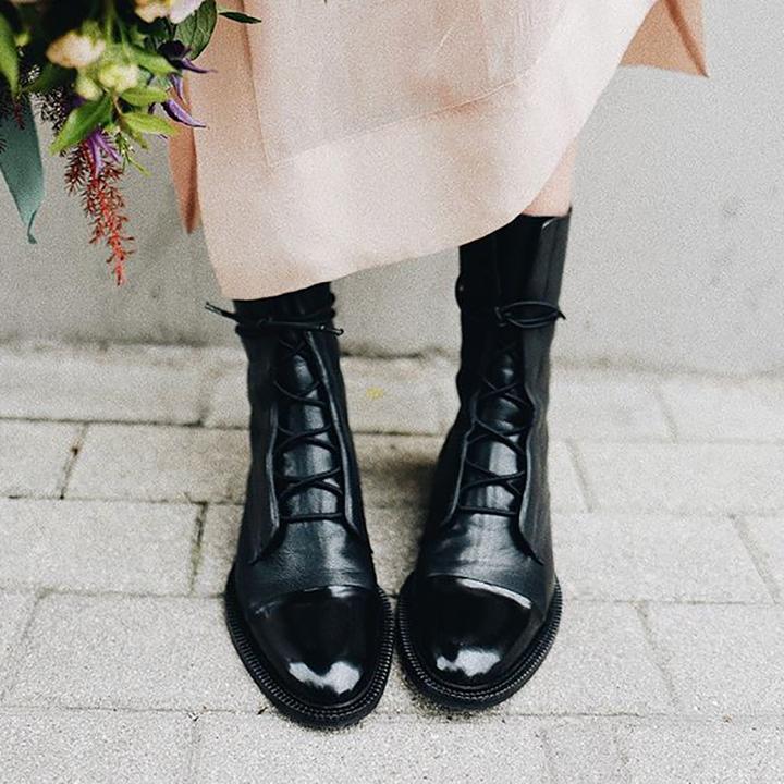 Harper - Lace-Up Heeled Boots
