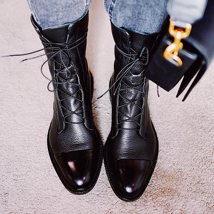 Harper - Lace-Up Heeled Boots