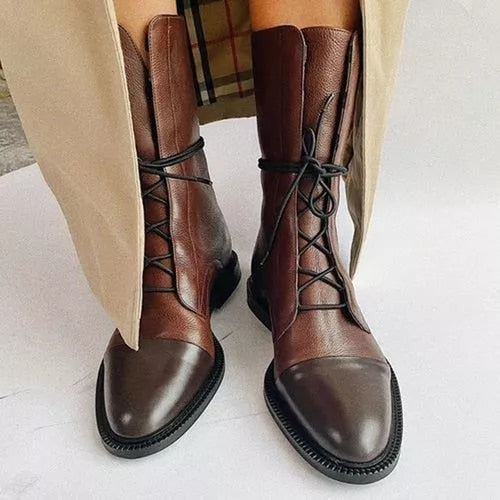 Harper - Lace-Up Heeled Boots