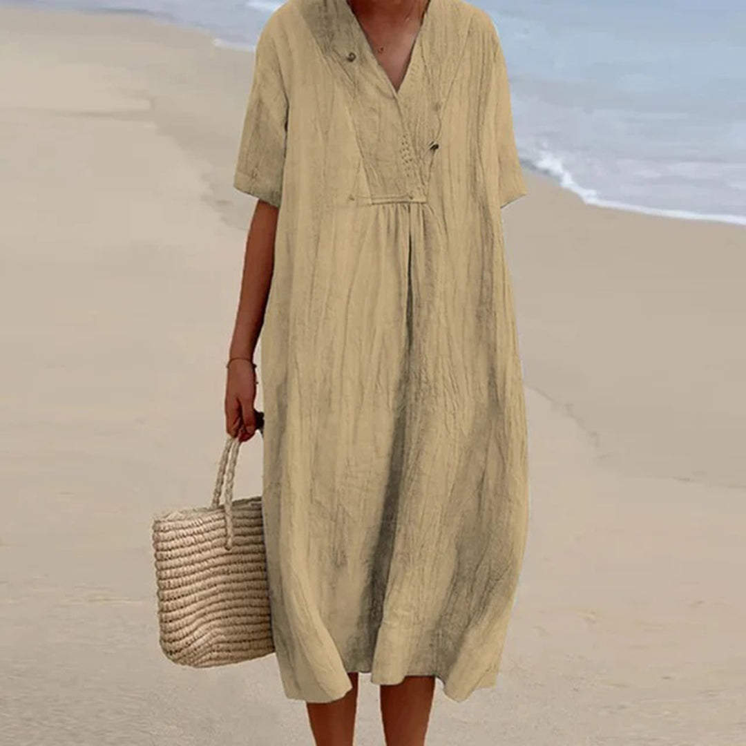 Quinley - Lekka sukienka maxi dla kobiet inspirowana stylem vintage