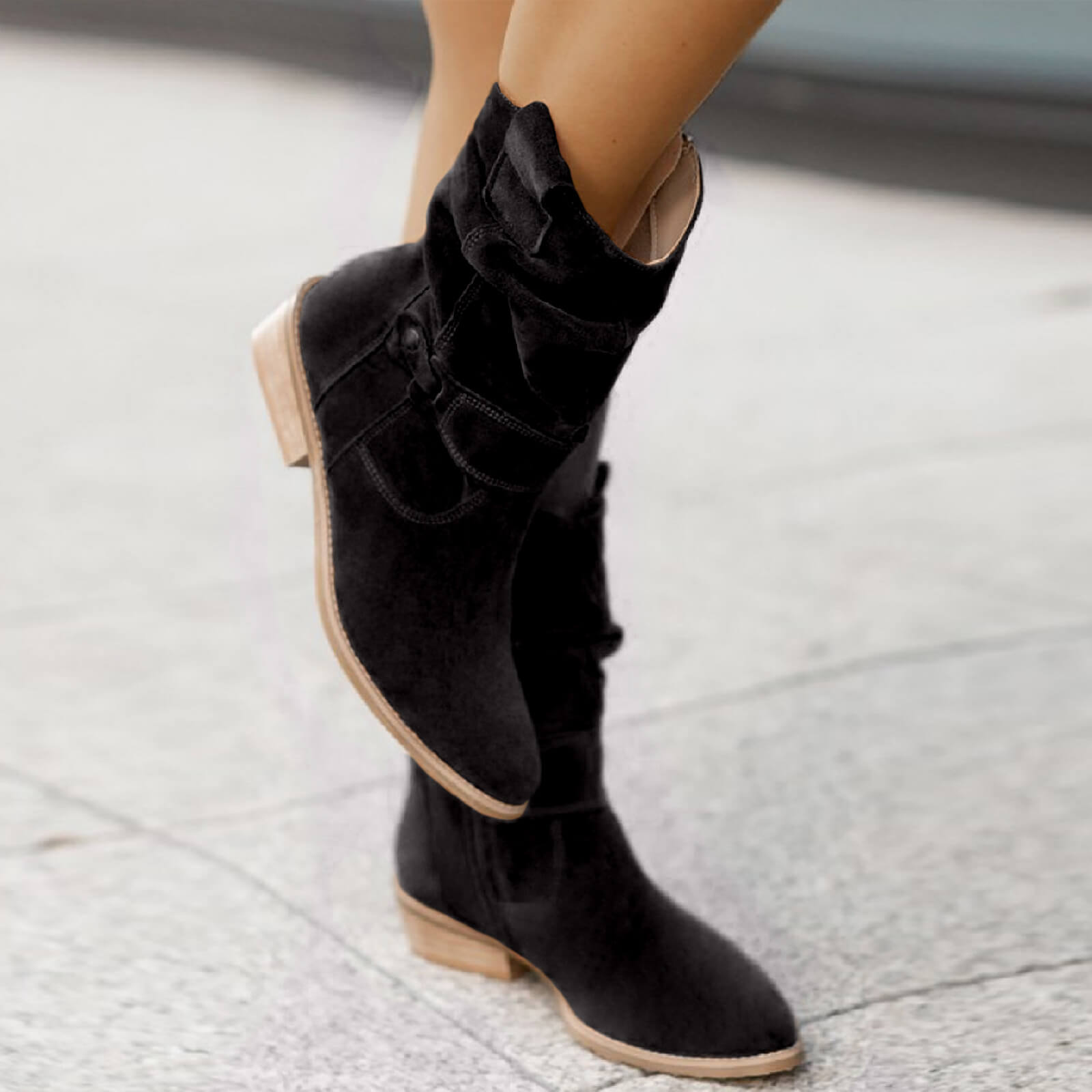 Buty z miękkiej zamszowej skóry
