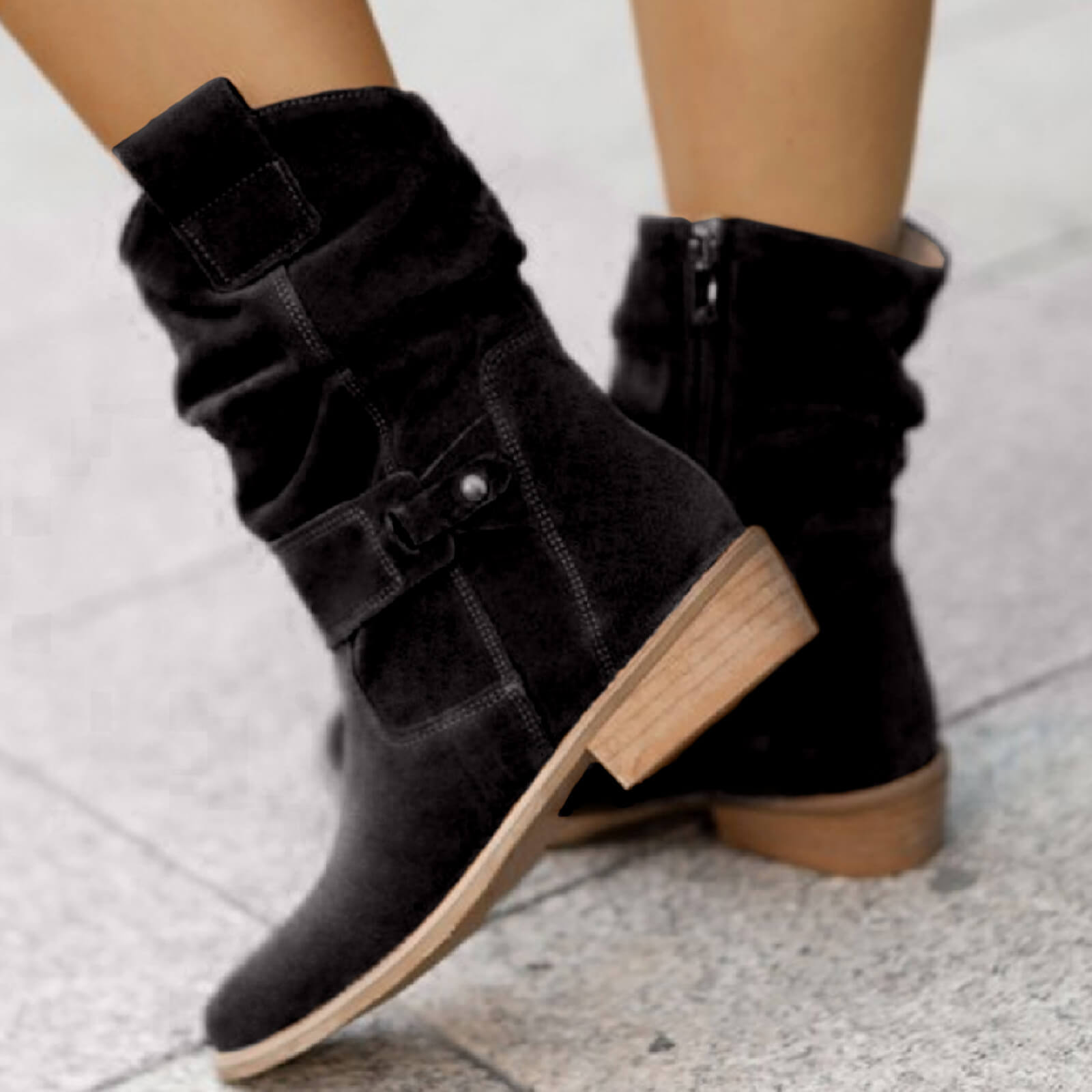 Buty z miękkiej zamszowej skóry