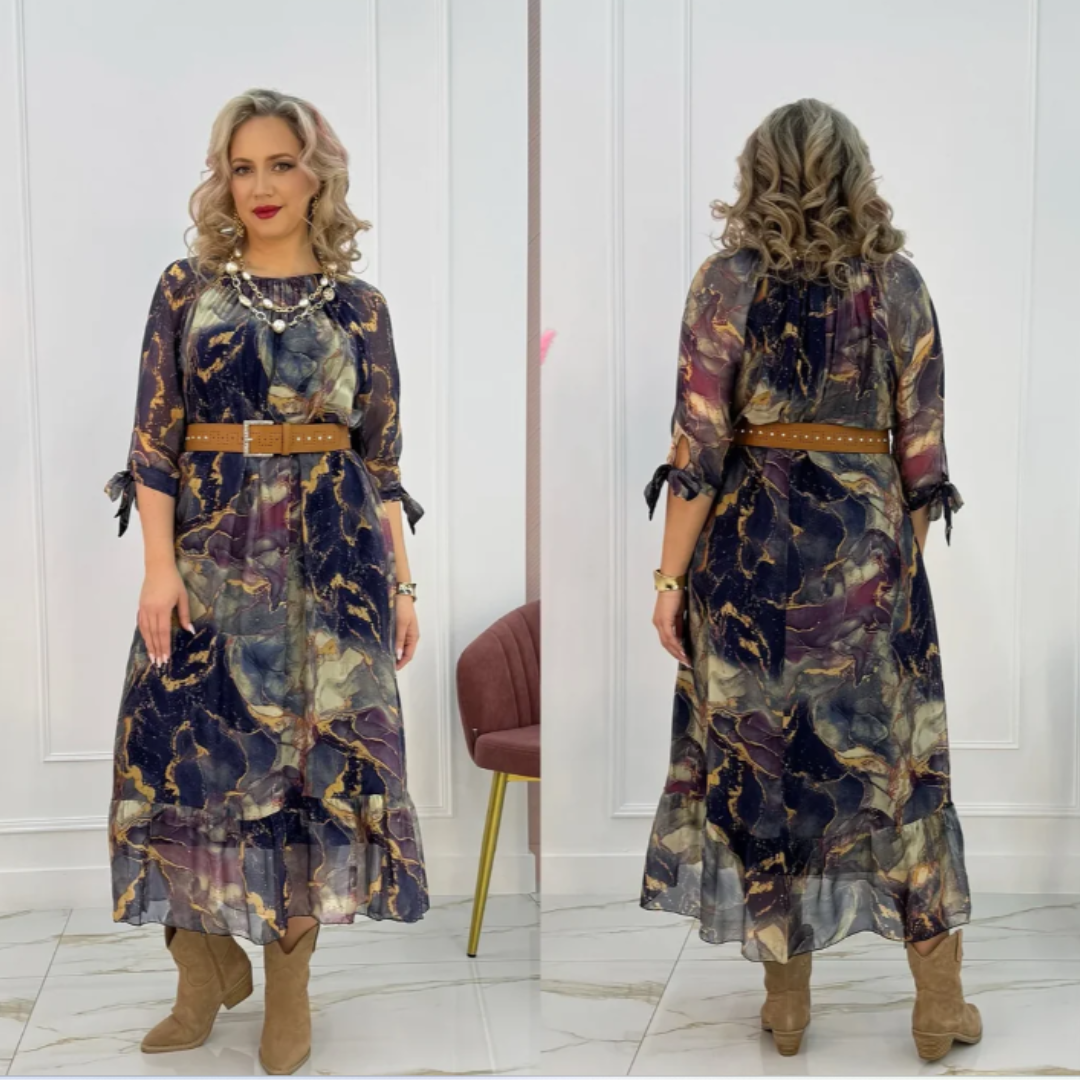 Eliana - Zwiewna i przewiewna sukienka midi
