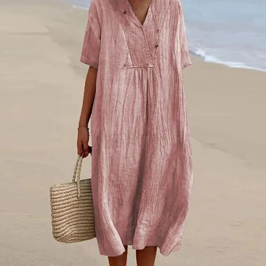 Quinley - Lekka sukienka maxi dla kobiet inspirowana stylem vintage