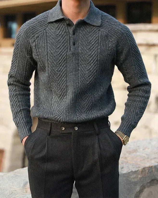 Laurent Dzianinowa koszulka polo