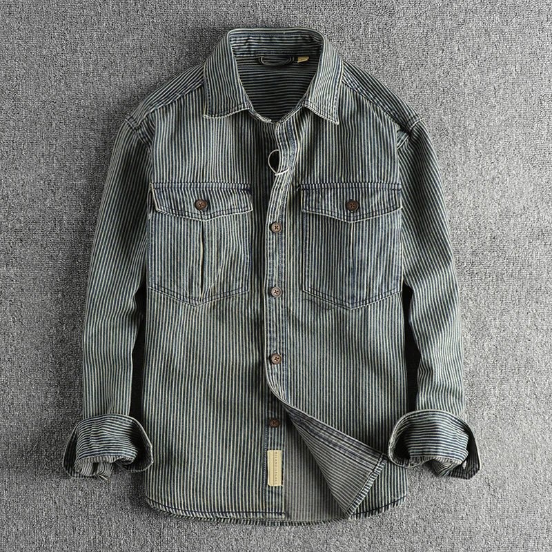 Theodore – koszula z dżinsu w stylu vintage