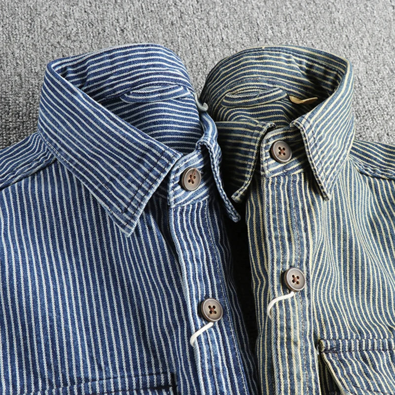Theodore – koszula z dżinsu w stylu vintage