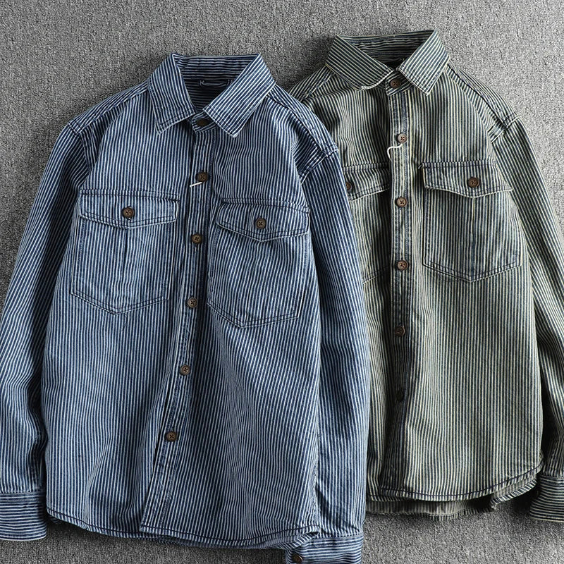 Theodore – koszula z dżinsu w stylu vintage