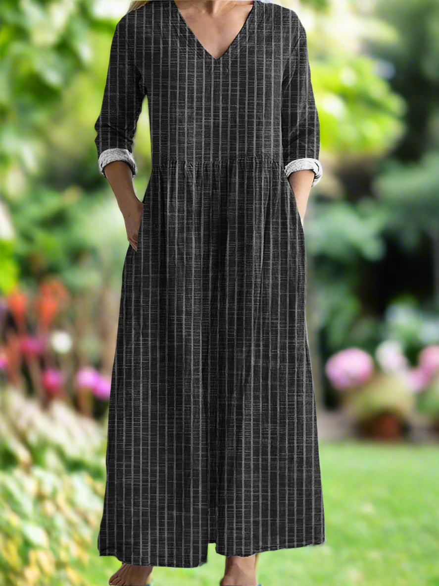 Dabria - Klasyczna sukienka w paski w stylu casual