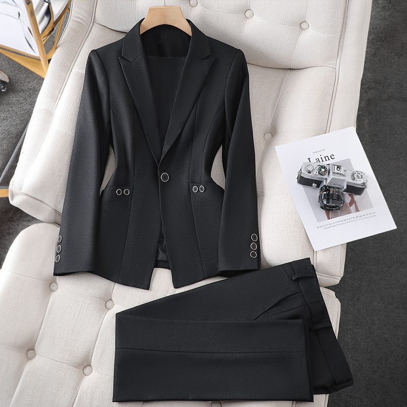 Rue - Plain Blazer and Pants Set