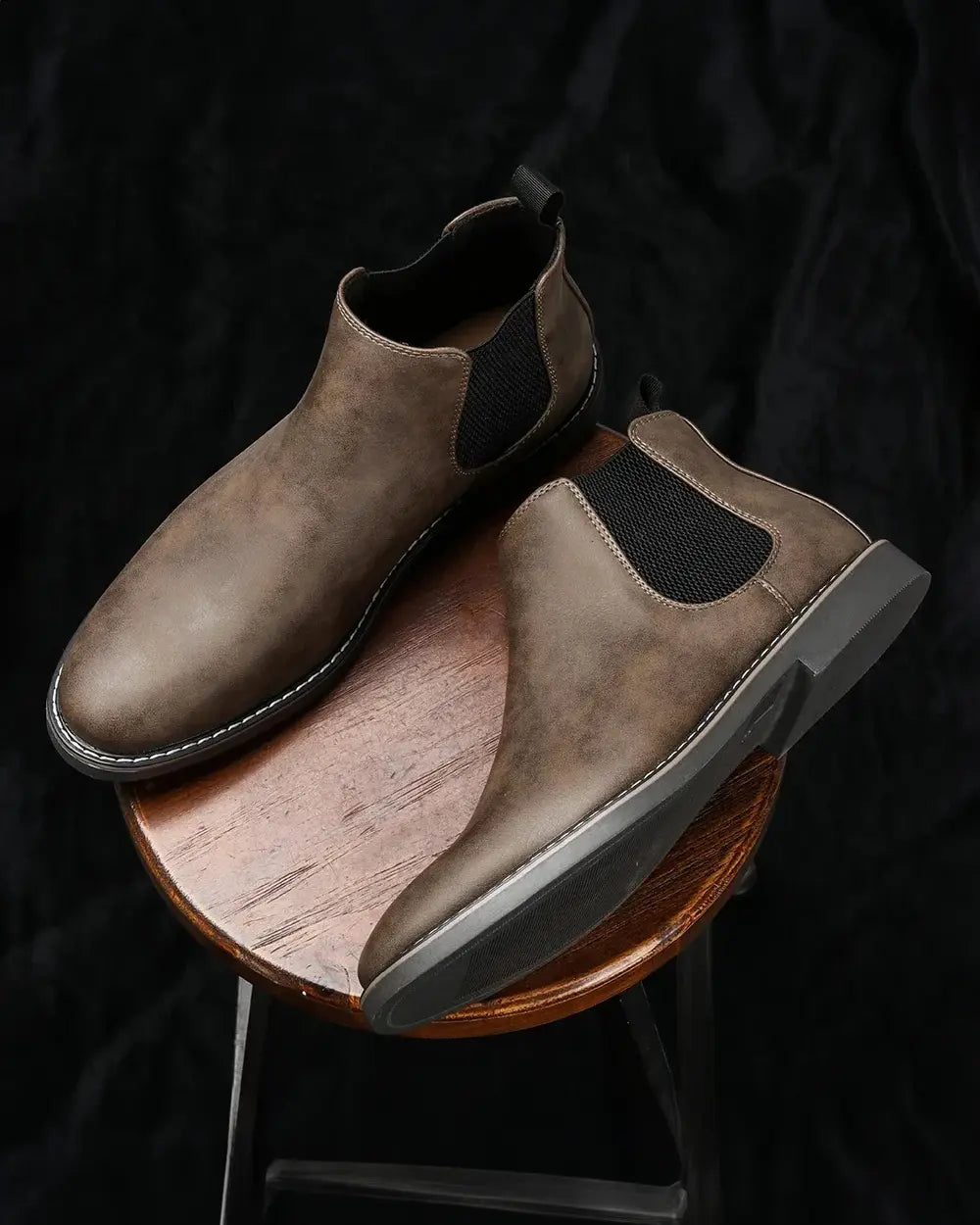 Arthur - Buty retro ze skóry bydlęcej