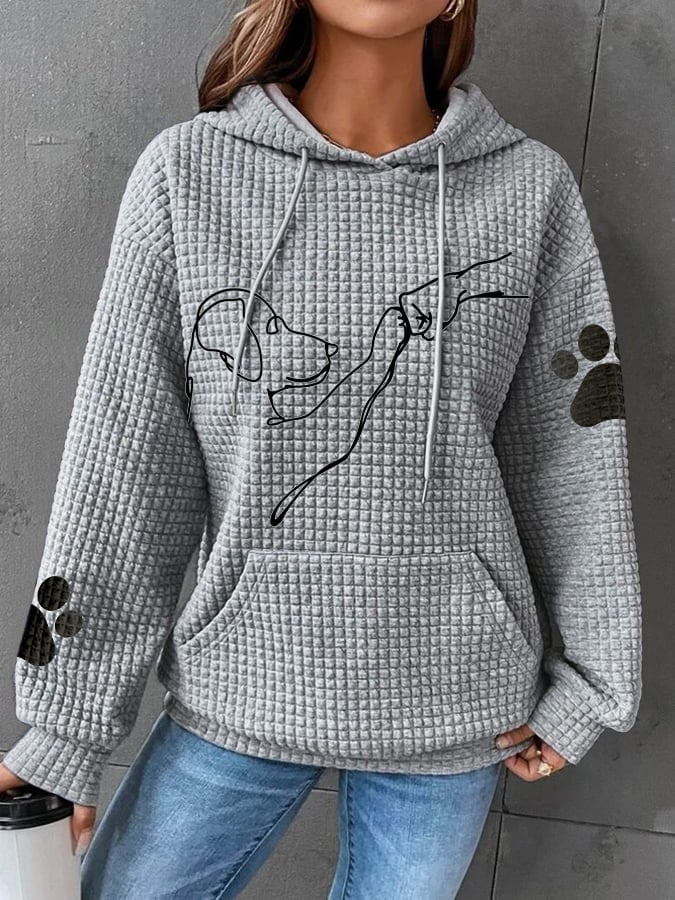 Betsy - Bluza z kapturem z nadrukiem łapki