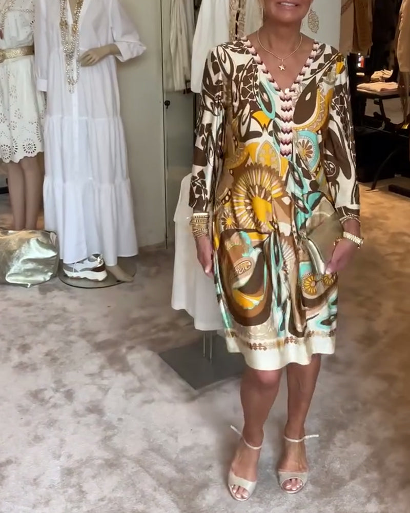 Mariane - Sukienka w kwiatowy wzór w stylu retro