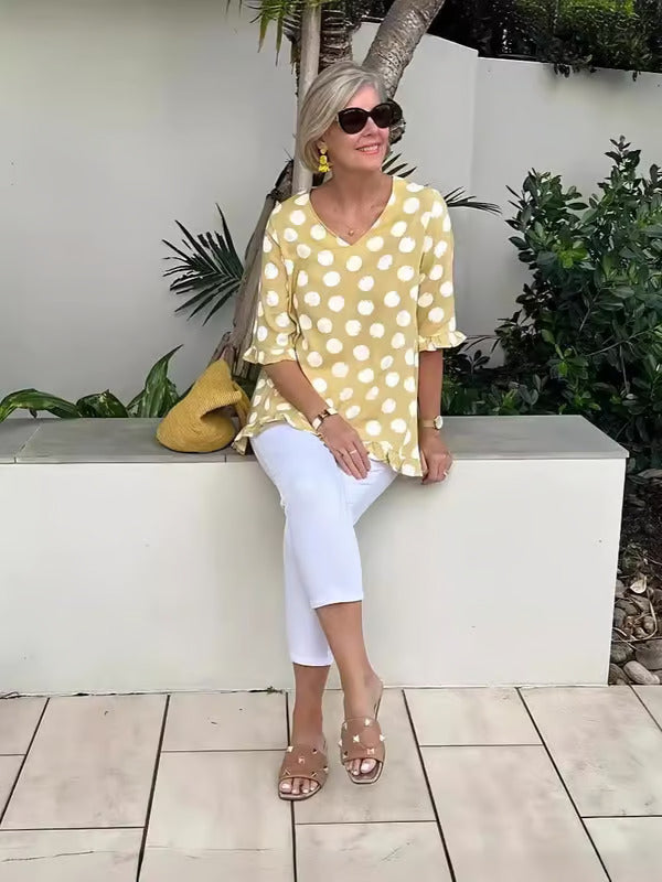 Evelyn - Klasyczny top w stylu vintage chic