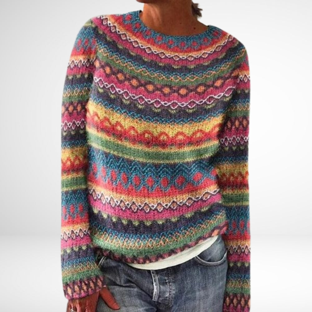 Eden - Round Neck Multicolor Sweater
