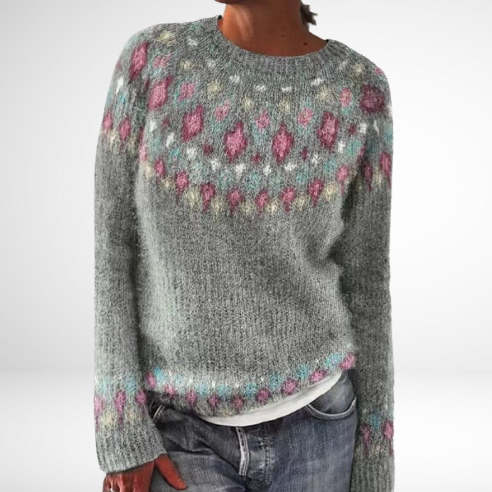 Quinn - Round Neck Multicolor Sweater