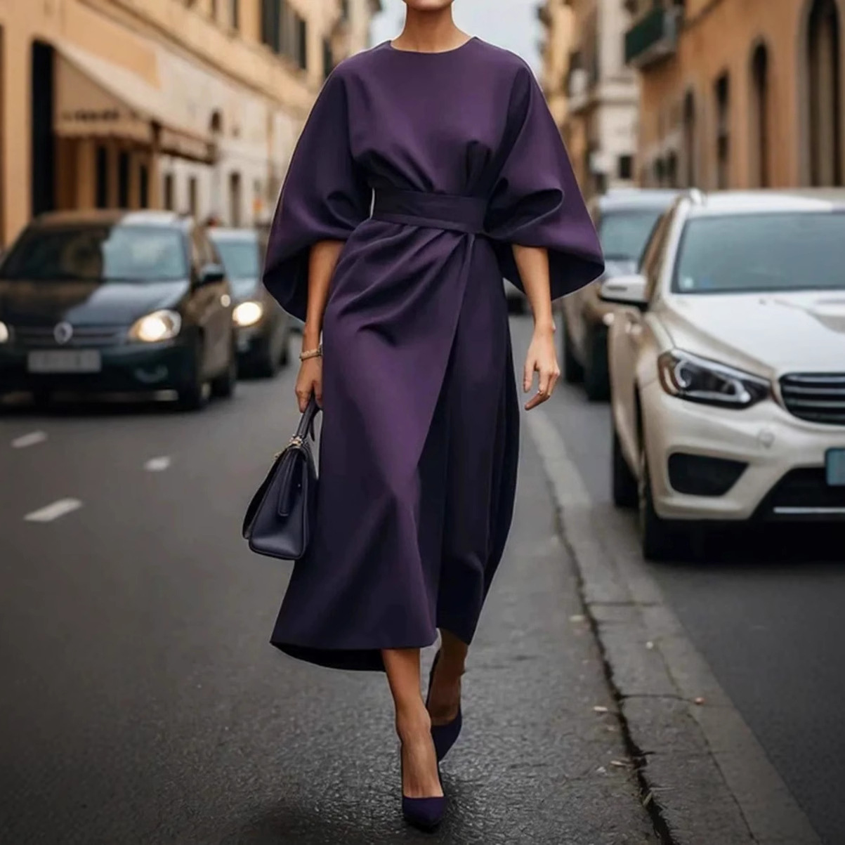 Victoria - Elegancka sukienka z rękawami