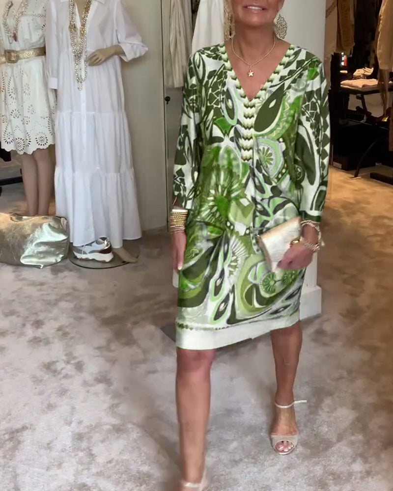 Mariane - Sukienka w kwiatowy wzór w stylu retro