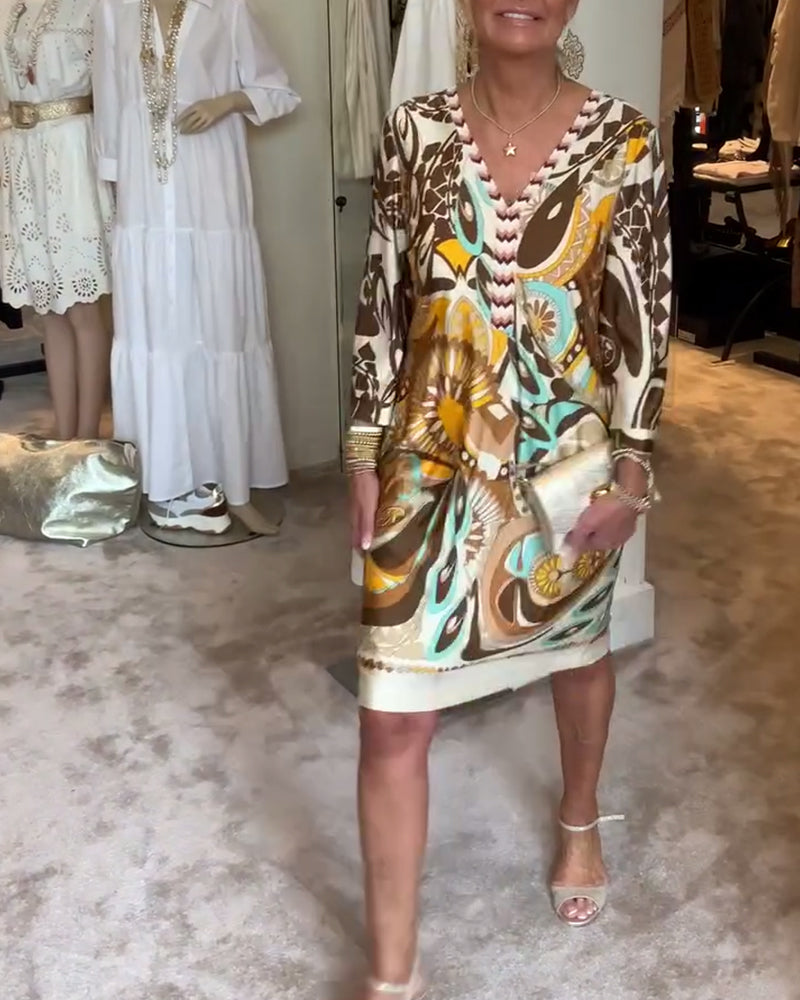 Mariane - Sukienka w kwiatowy wzór w stylu retro
