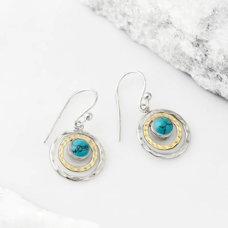 Cecily - Kolczyki Boho Saturn