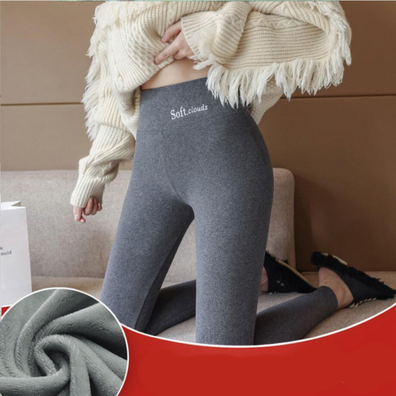 Bess - Legginsy z wysokim stanem z grubego aksamitu
