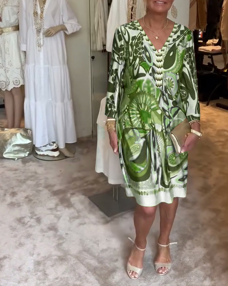Mariane - Sukienka w kwiatowy wzór w stylu retro