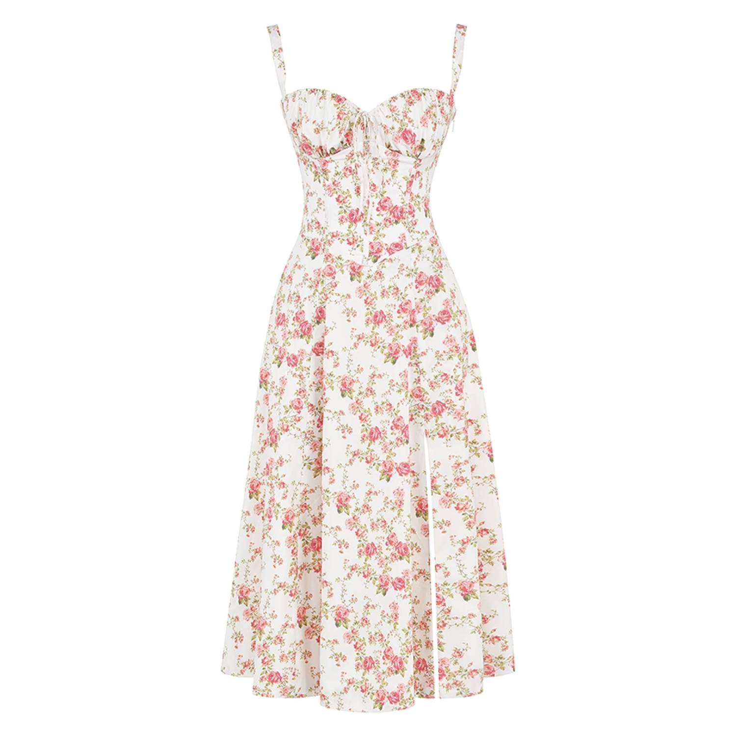 Tirzah - Zwiewna sukienka typu slip z falbanami w stylu boho