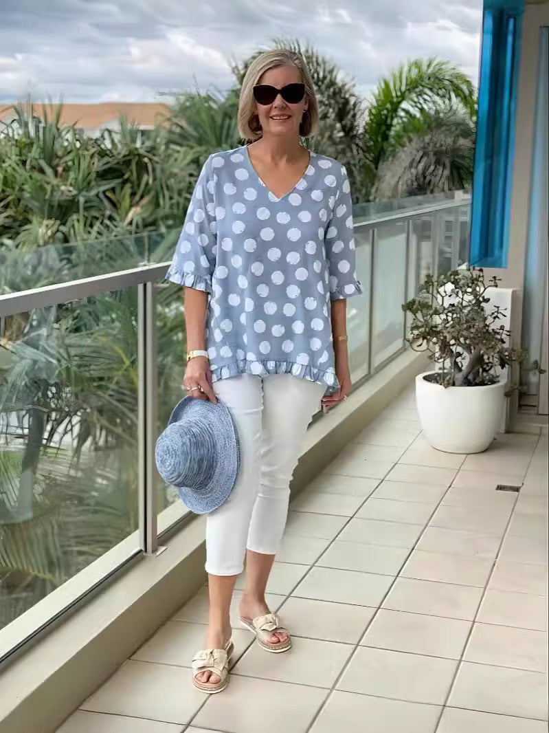 Evelyn - Klasyczny top w stylu vintage chic