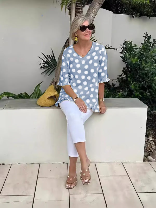 Evelyn - Klasyczny top w stylu vintage chic