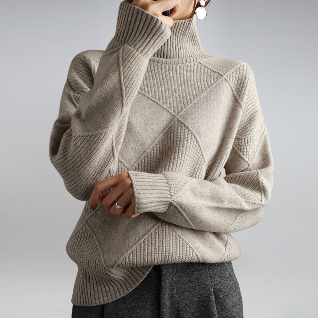 Chloe - Przytulny zimowy sweter z dzianiny