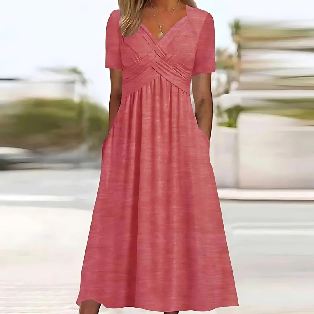 Emily - Elegancka sukienka zakrywająca brzuch