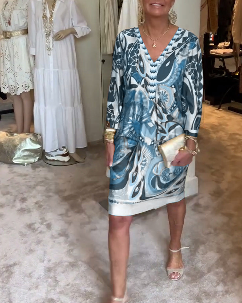 Mariane - Sukienka w kwiatowy wzór w stylu retro