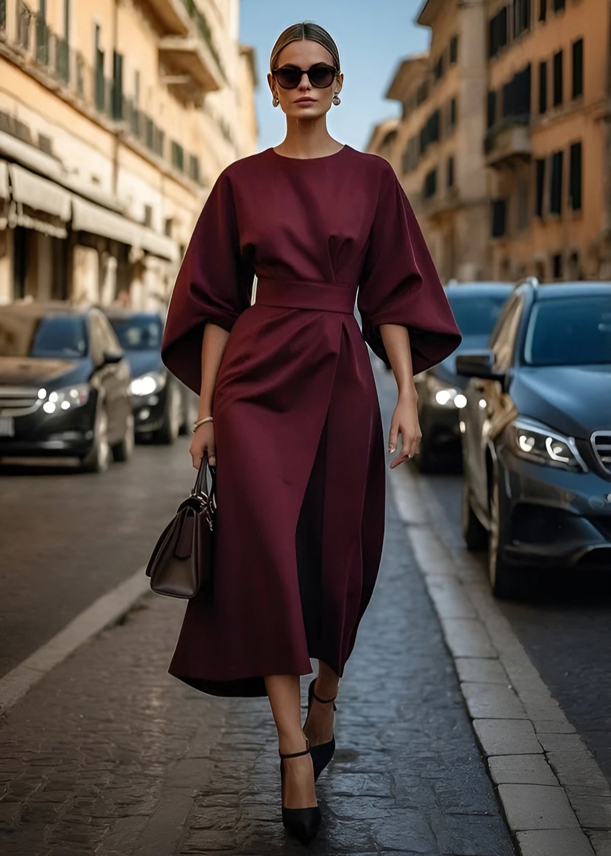 Victoria - Elegancka sukienka z rękawami