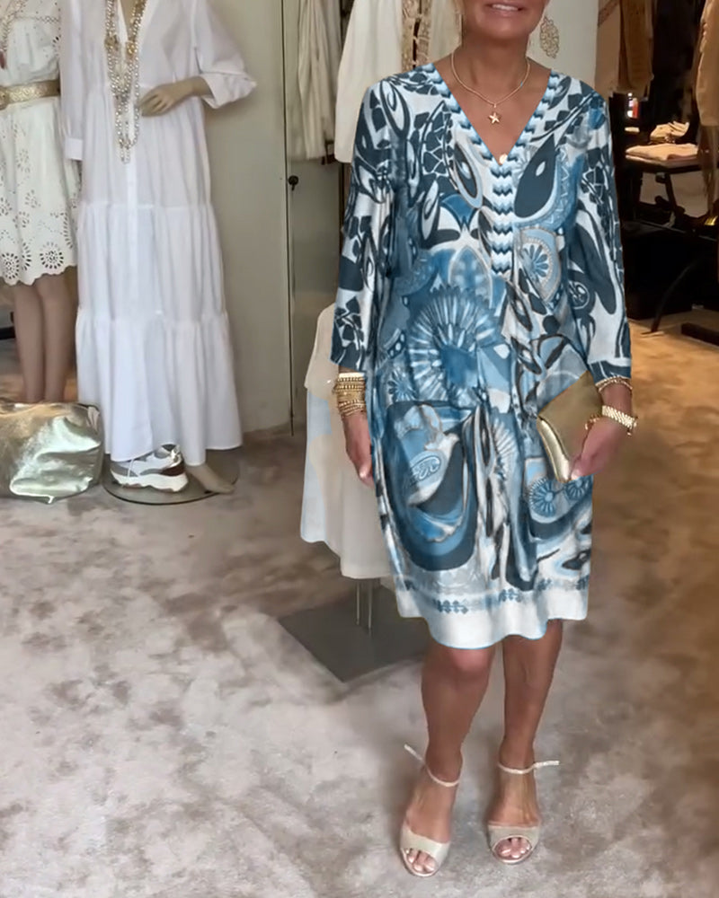 Mariane - Sukienka w kwiatowy wzór w stylu retro