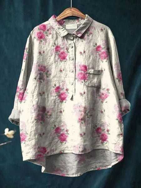 Lila - Elegancka bluzka w kwiaty