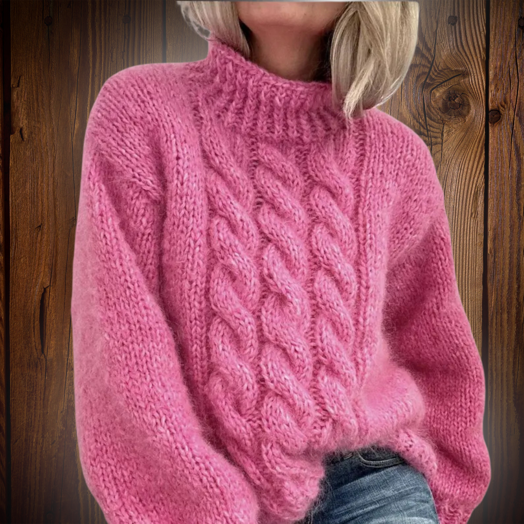 Amara - Jacquard Cozy Turtleneck Sweater